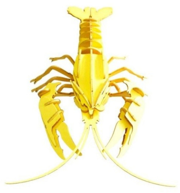 레드리브스 새우 3d 종이 입체퍼즐 37조각 동물 학습교구 동물학습 방과후수업 종이모형