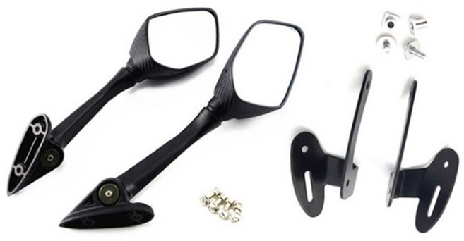 킹콩 오토바이 PCX 혼다 백미러 세트 킷 브라켓 포함 포워드 호환, 1세트, PCX카본백미러세트