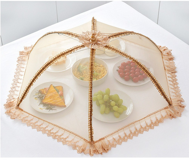 무무 튼튼한 원터치 접이식 밥상보 음식 반찬 덮개, 1개