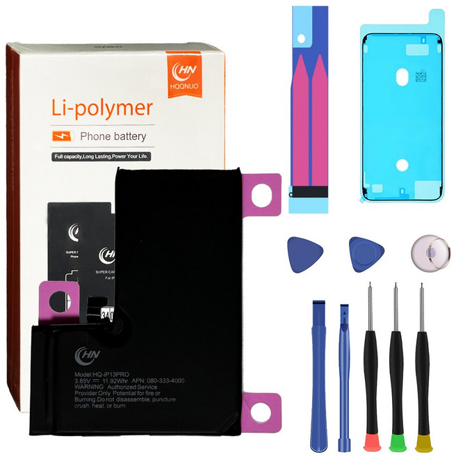 iPhone 13 PRO Battery 3095mAh 아이폰 배터리 아이폰 13 프로 배터리 교체 자가 수리 KC 인증, 1개, 아이폰13PRO 배터리 수리공구키트 포함