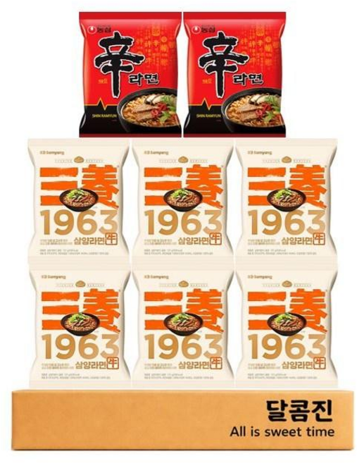 [달콤진] 삼양 1963 6봉 + 신라면 2봉, 1세트