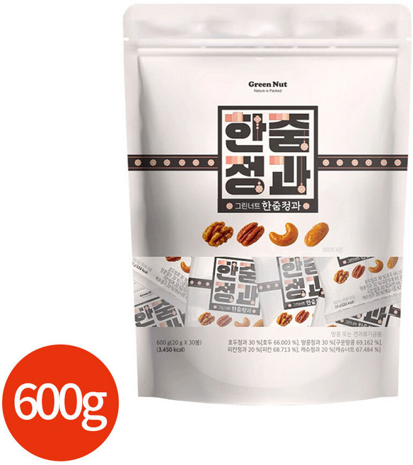 GREENNUT 그린넛 한줌 정과 600g, 1개