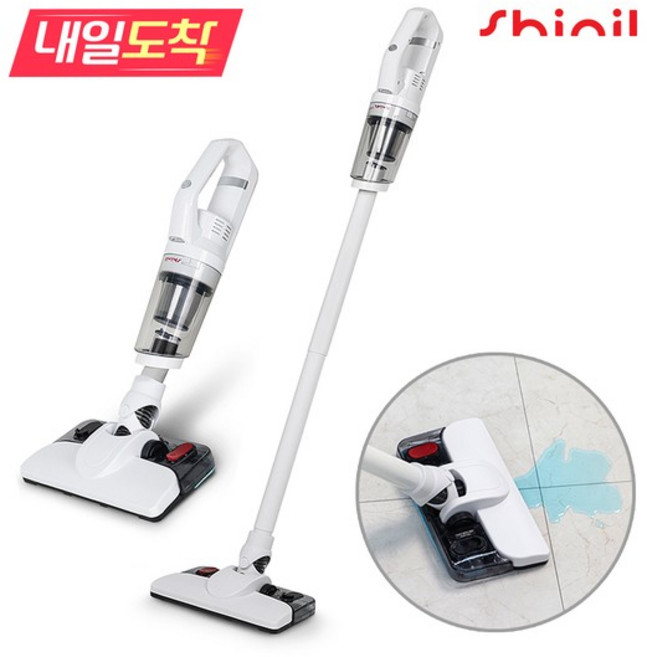 [내일도착] SHINIL 듀얼클린 무선 진공 물걸레 청소기 LED램프 SVC-DC899, 없음, 상세설명 참조