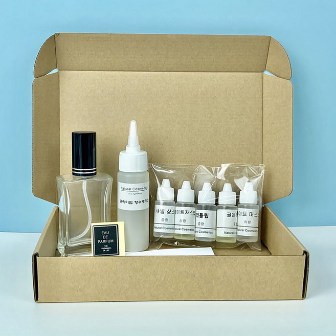 투베이스 조향 향수 만들기 화장품 체험 DIY 키트 60ml(유리용기+향수 포장 상자), 1개, 60ml