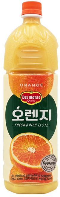 델몬트 오렌지100 주스, 1.5L, 1개