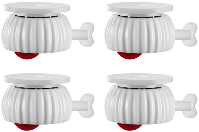 부착형 선반 회전 볼바퀴 이동식 왕눈 롤러 바퀴 360도, 4개, 검은색