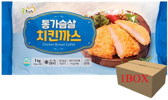 굿프랜즈 통가슴살치킨까스 1box (1kg x10), 1kg, 10개