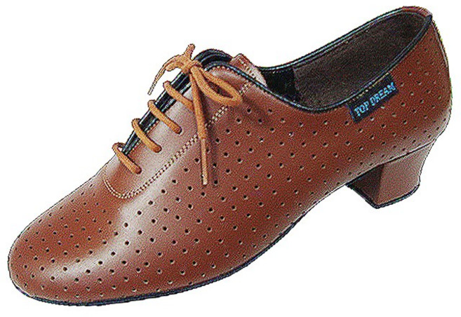 탑드림 여성 1100 밤색가죽 여성라틴모던라인웰빙사교댄스화(통굽4센치 연습화), 250, 밤색