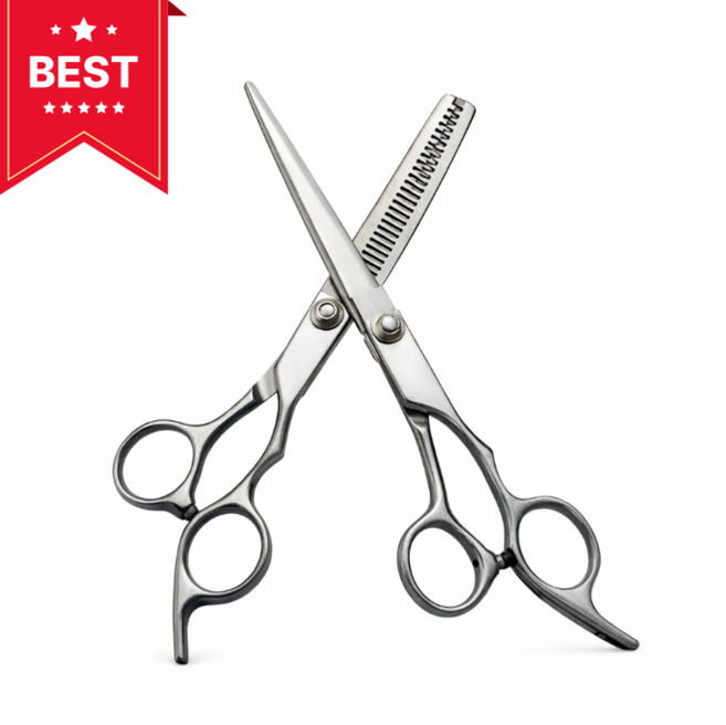 미용가위 세트 숱가위 포함 헤어 정리용 앞머리 관리 셀프컷 가위, 1개, 숱가위1개+일자가위1개