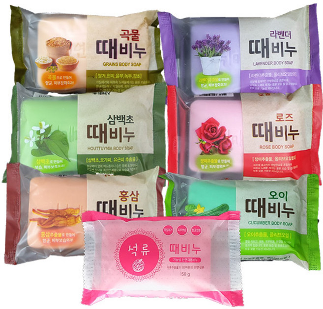 태광 향수 때비누 10개 7종 선택가능 150g, 곡물 때비누