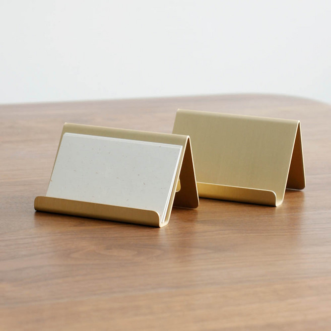 프리미엄 메탈 명함꽂이 거치대 3종, 메탈실버, 1개, 1단