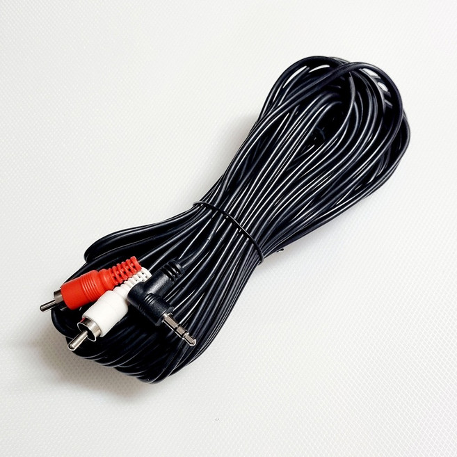 신길전자 3.5mm 2RCA 오디오 앰프 스피커 연결 케이블, 10M, 1개