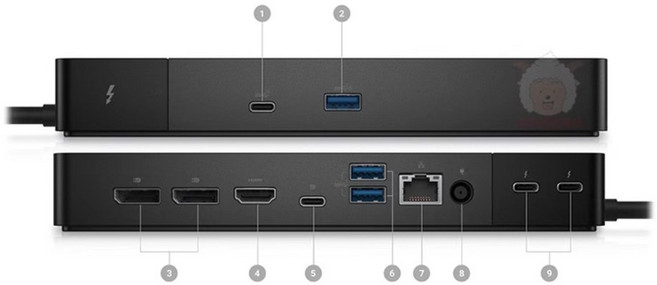 DELL WD19TBS WD22TB4 D6000 UD22 확장 4K 컴퓨터 스테이션 USB, WD15/130W(9), 1개