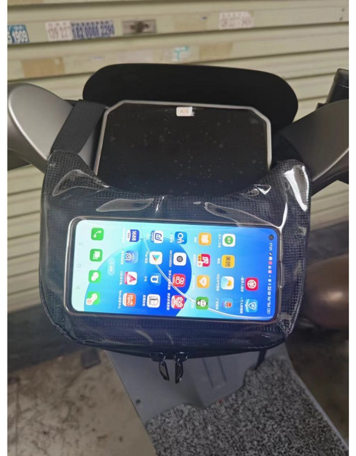 大容量觸屏車頭防水包 機車電動車腳踏車適用, 黑色, 寬屏, 1個