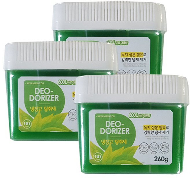 허브스토리 대용량 냉장고 탈취제 녹차젤, 1세트