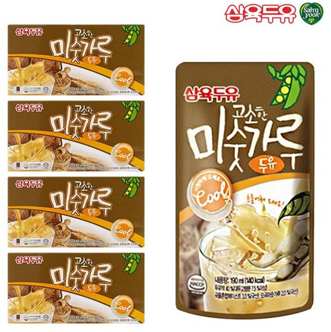 삼육두유 고소한 미숫가루 파우치, 190ml, 60개