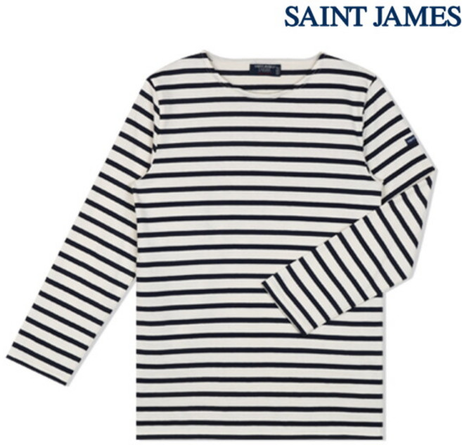 [세인트제임스] 긴팔티셔츠 밍콰이어 모드 E 스트라이프 여성 롱슬리브 2066-50