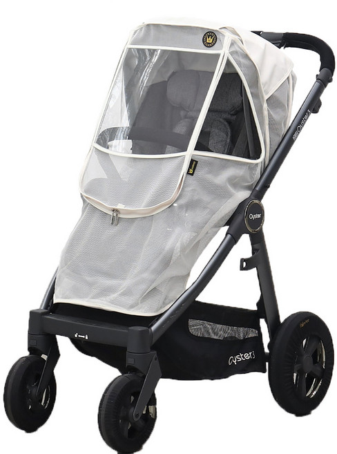 맘네스트 모기장커버 디럭스 유모차 오이스터3 4 드래곤플라이 폭스5 엘렉타 듄 솔로 호환, 크림, 1개