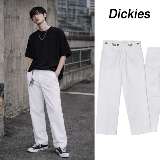 디키즈 남성 면바지 오리지널 874 워크팬츠 치노팬츠 화이트 874WH