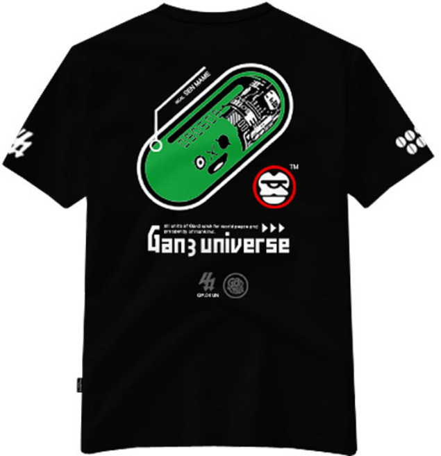 간쓰리 센마메 국내생산 디자이너 반팔티