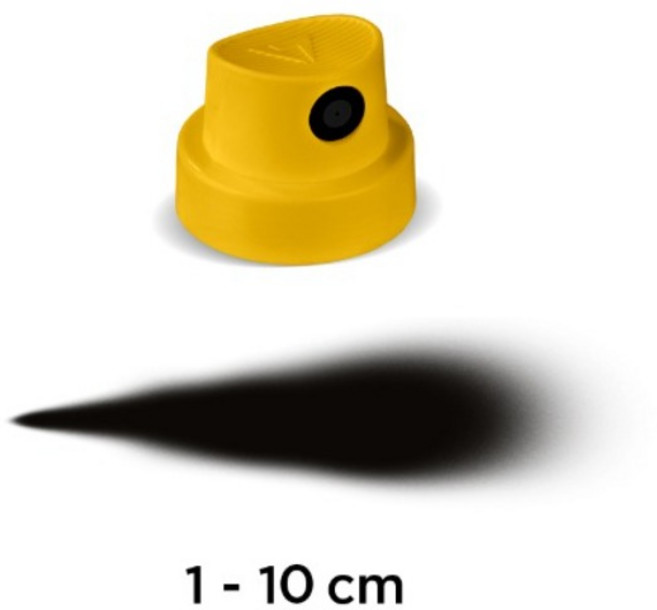 모로토우 캔스프레이 캡 노즐 Wide 검정 노랑 1-10cm 분사 9025 뚜껑 UFA, 1개
