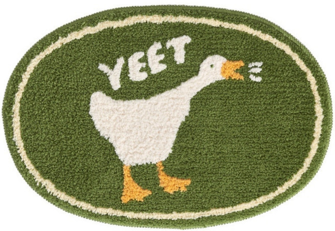 발 매트 욕실 바닥 주방 귀여운 오리 욕실 재미있는 부드러운 욕조 지역 주방 바닥 세련된 홈 룸 장식, 1.Duck - 40x60CM