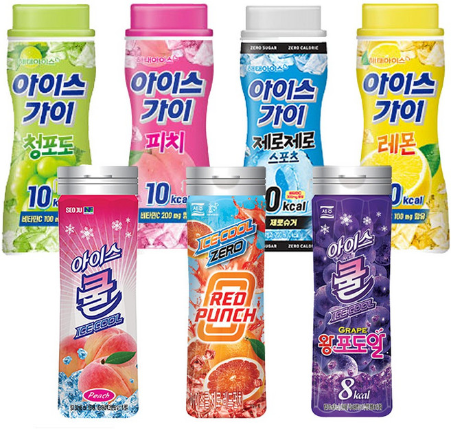 꽁꽁 얼음 아이스크림 7종 14개 아이스가이 피치 서주 아이스쿨 왕포도알 아이스가이 제로 아이스 쿨 복숭아 얼음 아이스크림 아이스쿨 레드펀치
