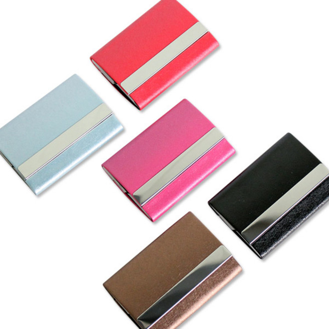 VIC 양면 명함지갑 명함 케이스 핑크, 1개