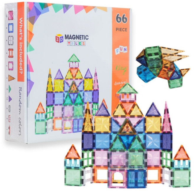 토이토 맥타일즈 자석 블럭 36pcs 66pcs 120pcs 마그네틱 블록 교구 놀이