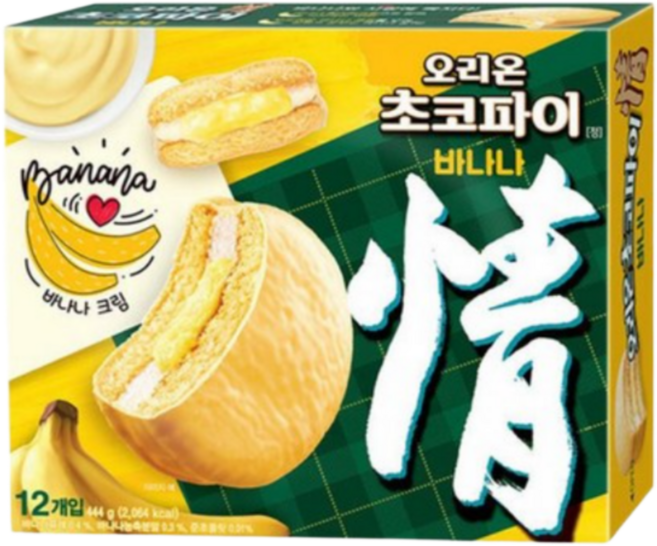 오리온초코파이 바나나 12p, 444g, 4개