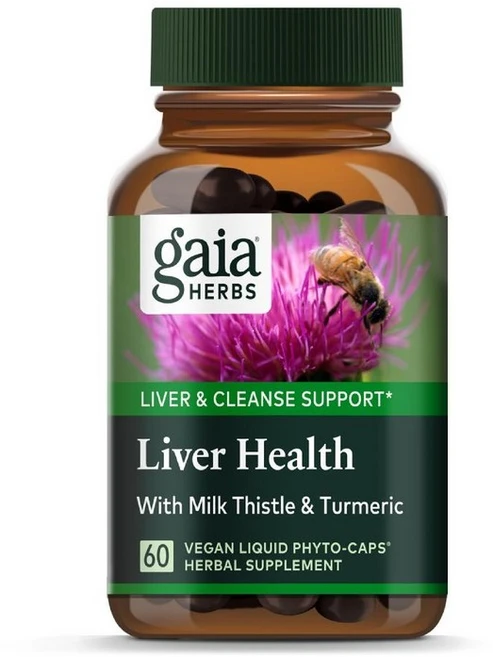 Gaia Herbs 간 건강 - 밀크씨슬 강황 뿌리 커큐미노이드 오미자 감초 뿌리가 함유된 및 정화 지원-비건 액상 파이토 캡슐 60정(30일 분량), 밀크씨슬 씨앗 추출물  유기농 강황, 60 카운트(1팩), 1개, 60정 - 쿠팡