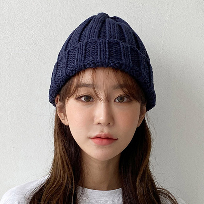 국산비니 35color 데일리 골지 니트 여성 가을 비니