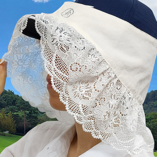 (국산) 자외선차단 골프 레이스 선가드 AT-M6 자전거 패션 등산 파크골프 얼굴햇빛가리개 모자햇빛가리개, 아이보리, 1개