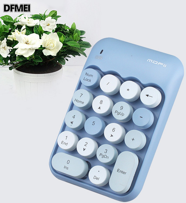 DFMEI 摩天手X910無線數字鍵盤外接財務用密碼數字小鍵盤, BSUN TOY, 如圖, 混藍色
