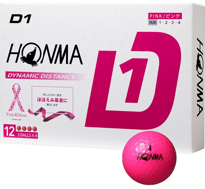 HONMA 골프공 D1 2024 모델 BT2401 PK 12개입, FF