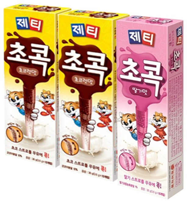 [조한스토어] 제티 초콕 10T 스트로 3갑 : 혼합, 36g, 10개입