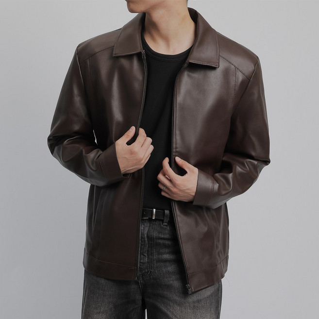 노블민트 남성 가죽 자켓 가을 봄 라이더 오토바이 바이크 점퍼