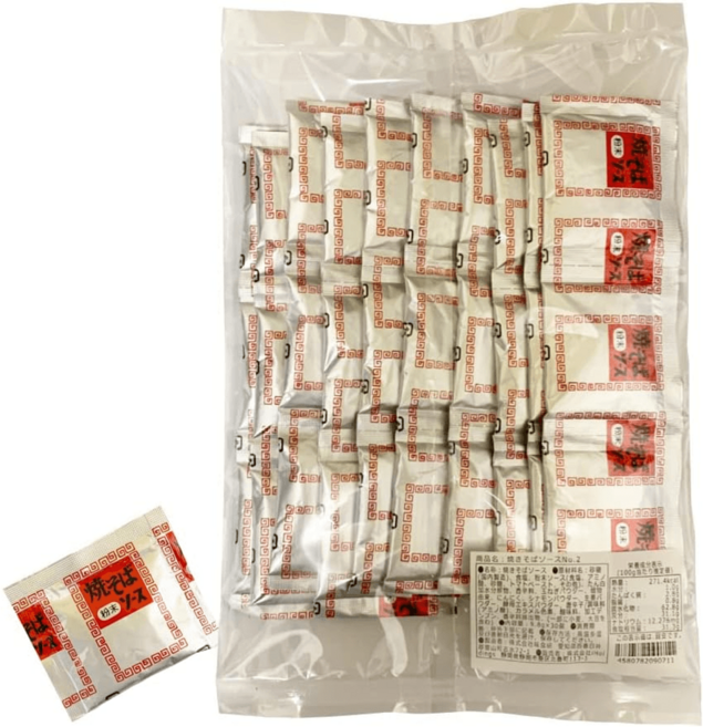 일본 분말 야키소바 소스 대용량 9.8g x 60개 야끼소바 가루, 분말소스