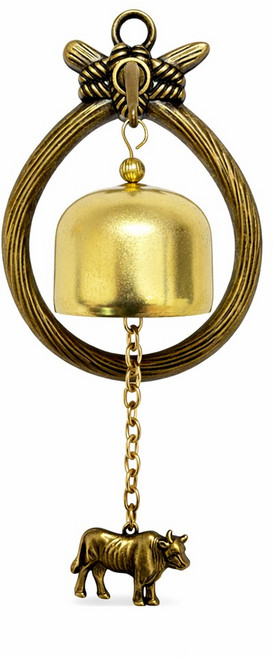 컨플릭 액운타파 소코뚜레 문종 자석 현관종 도어벨, 골드