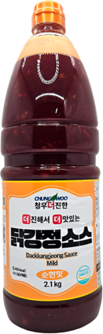 청우 더진한 닭강정 순한맛 소스, 2.1kg, 2개