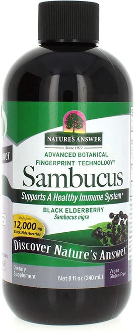 네이처스앤서 삼부커스 블랙엘더베리 240ml x 1통 Sambucus, 1개 - 쿠팡