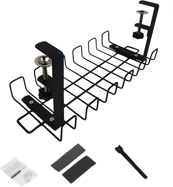 파파스 무타공 멀티탭 거치대, 1개, 블랙