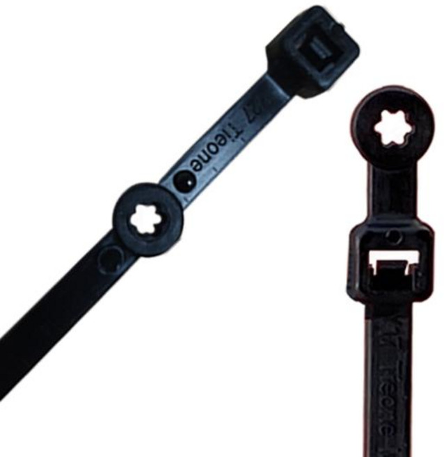 타이원 케이블타이 새들형 마운트형 100개입 선정리 배선, 타이-새들형318A흑색