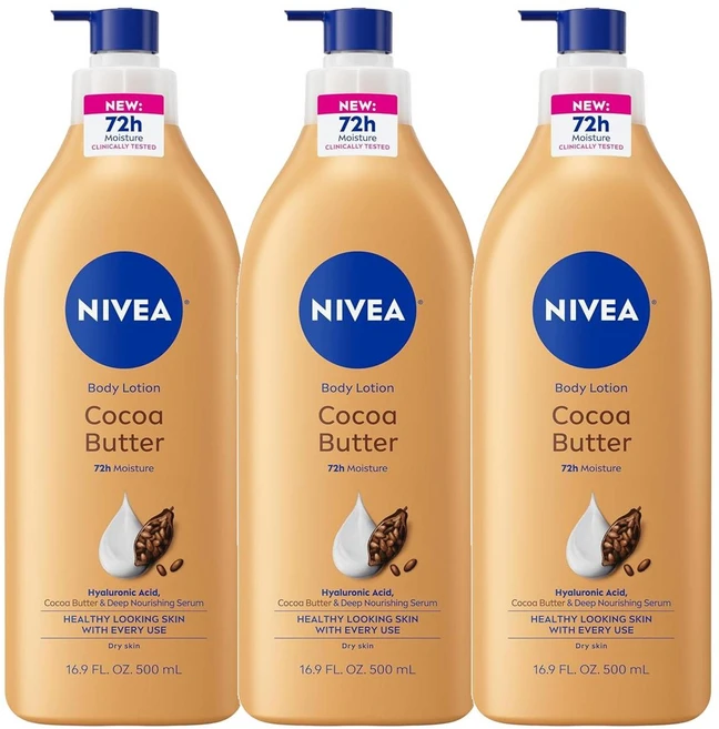 니베아 코코아 버터 바디 로션, 3개, 500ml - 쿠팡