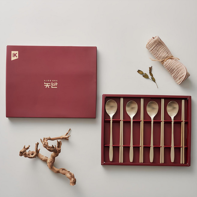 놋반 방짜유기 수저세트 민자 유기수저 4인, 1개, 단일, 01.궁중