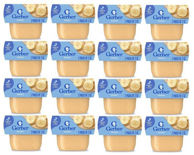 Gerber 거버 1단계 퓨레 바나나 56g, 32개
