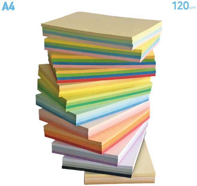 종이문화 스타일리쉬 노멀칼라 4색 혼합 색상 SN-Popular Tone 120g, A4, 160개