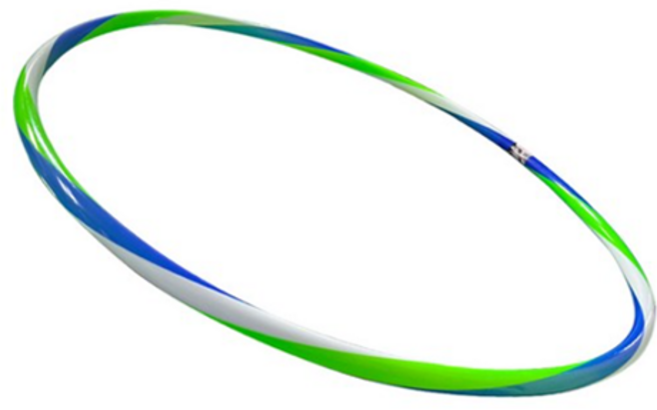 하나스포츠 어린이 성인 교재용 훌라후프, 1개, 흰파연, 610g