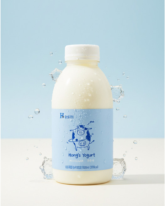 무항생제 인증 1등급 원유 제주 지헌목장 홍스요구르트 무슈가 500ml, 3개