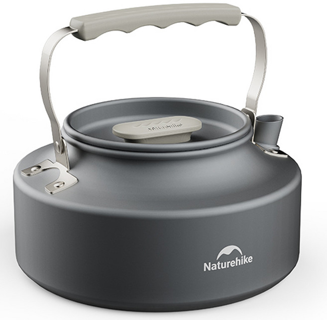 네이처하이크 휴대용 아웃도어 캠핑 백패킹 알루미늄 주전자 0.8L, 1개, 블랙
